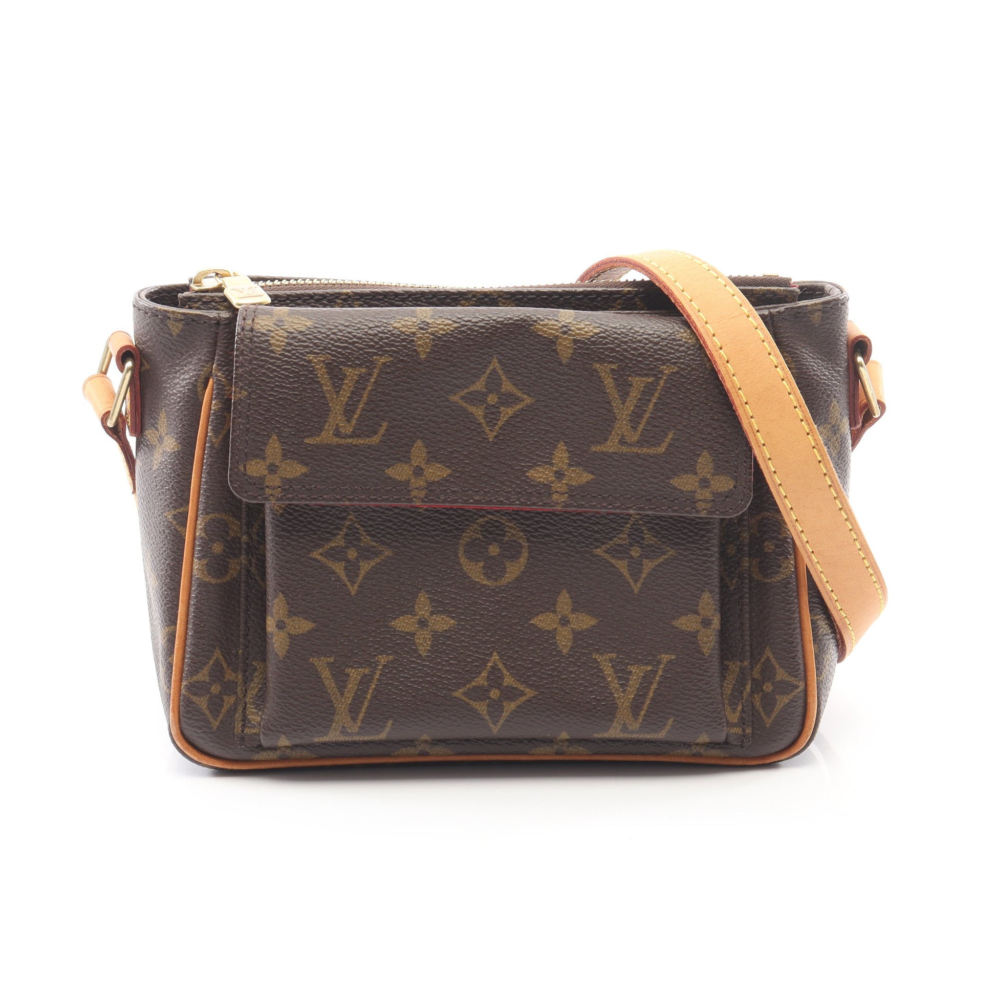 ヴィバシテPM モノグラム ショルダーバッグ PVC レザー ブラウン ルイヴィトン バッグ LOUIS VUITTON