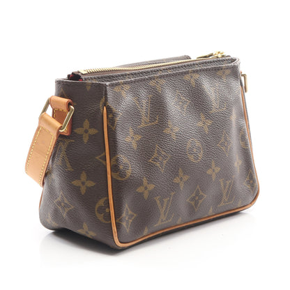 ヴィバシテPM モノグラム ショルダーバッグ PVC レザー ブラウン ルイヴィトン バッグ LOUIS VUITTON
