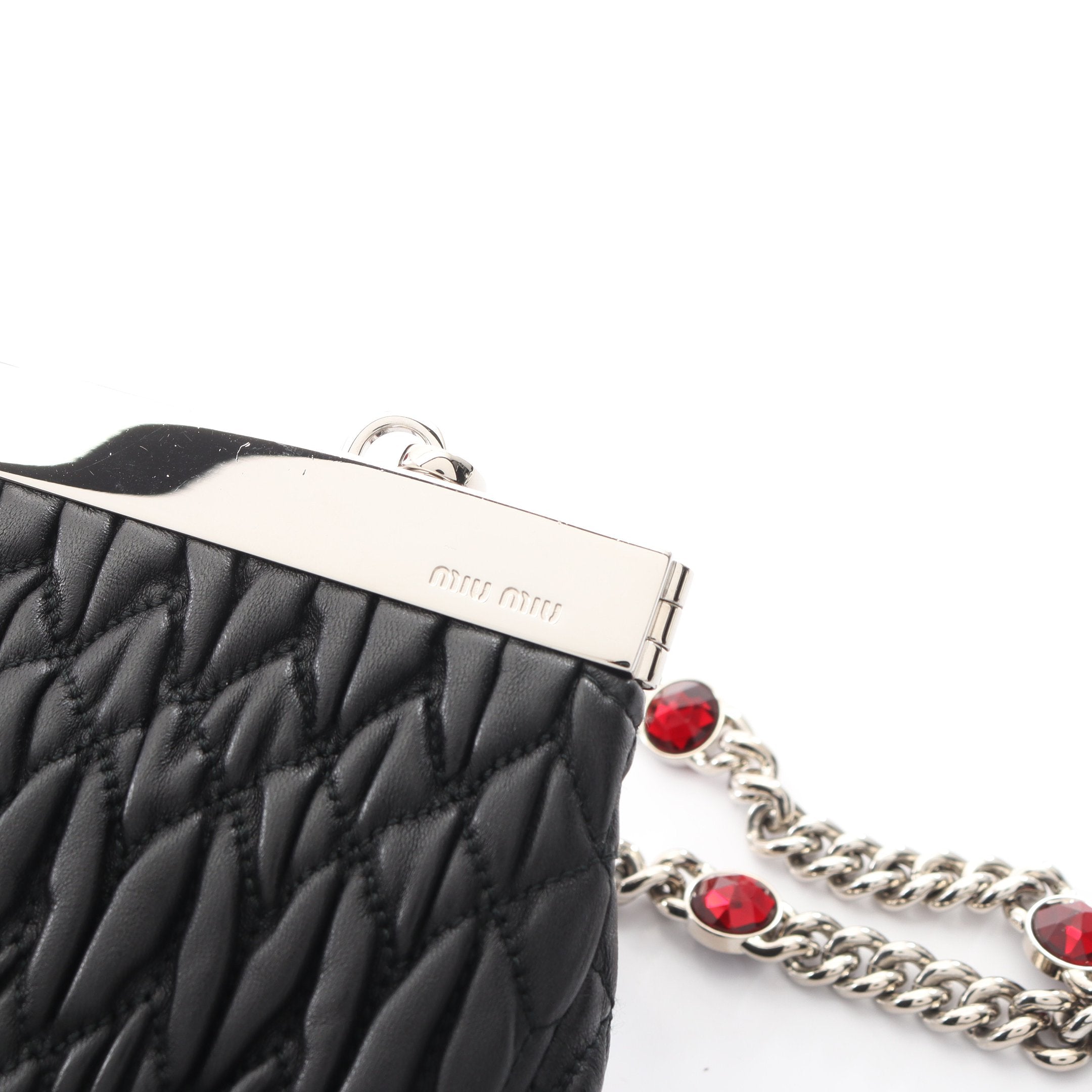 miumiu  バレンタイン限定バッグ miumiu】ミュウミュウ バレンタイン限定 マドラス ビジュー レザー