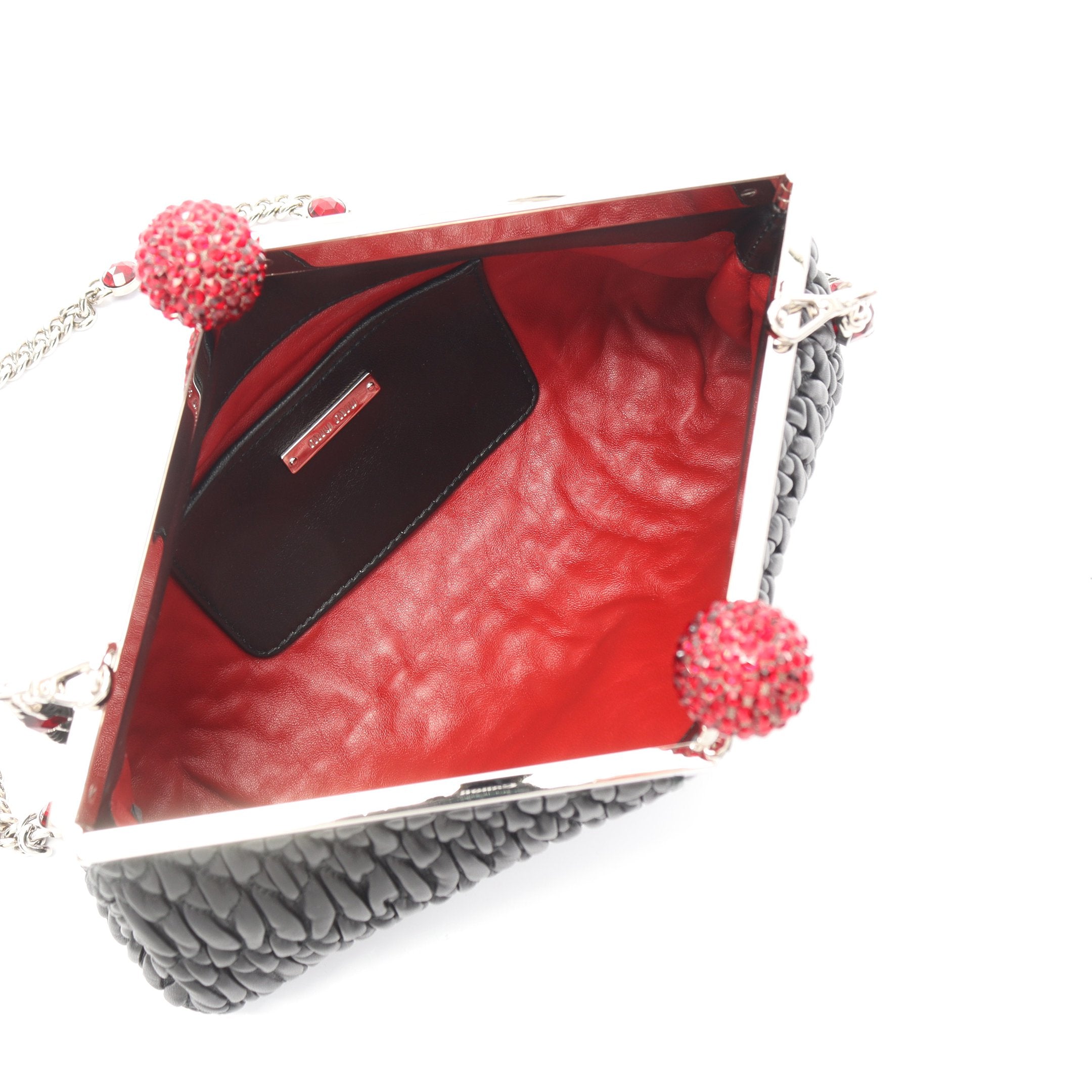 miumiu  バレンタイン限定バッグ miumiu】ミュウミュウ バレンタイン限定 マドラス ビジュー レザー