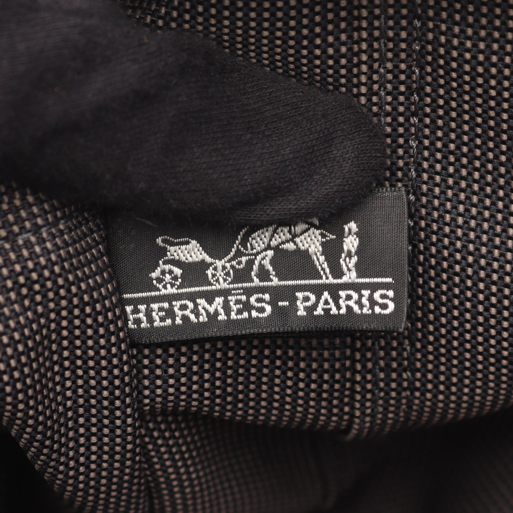 エールラインMM ハンドバッグ トートバッグ ナイロンキャンバス ダークグレー シルバー金具 エルメス バッグ HERMES