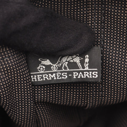 エールラインMM ハンドバッグ トートバッグ ナイロンキャンバス ダークグレー シルバー金具 エルメス バッグ HERMES