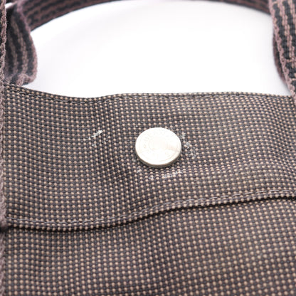 エールラインMM ハンドバッグ トートバッグ ナイロンキャンバス ダークグレー シルバー金具 エルメス バッグ HERMES