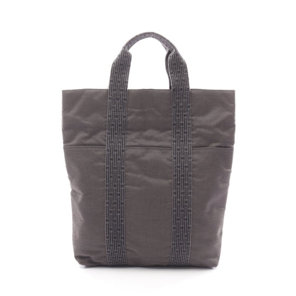 エールライン カバス ハンドバッグ トートバッグ ナイロンキャンバス ダークグレー シルバー金具 エルメス バッグ HERMES
