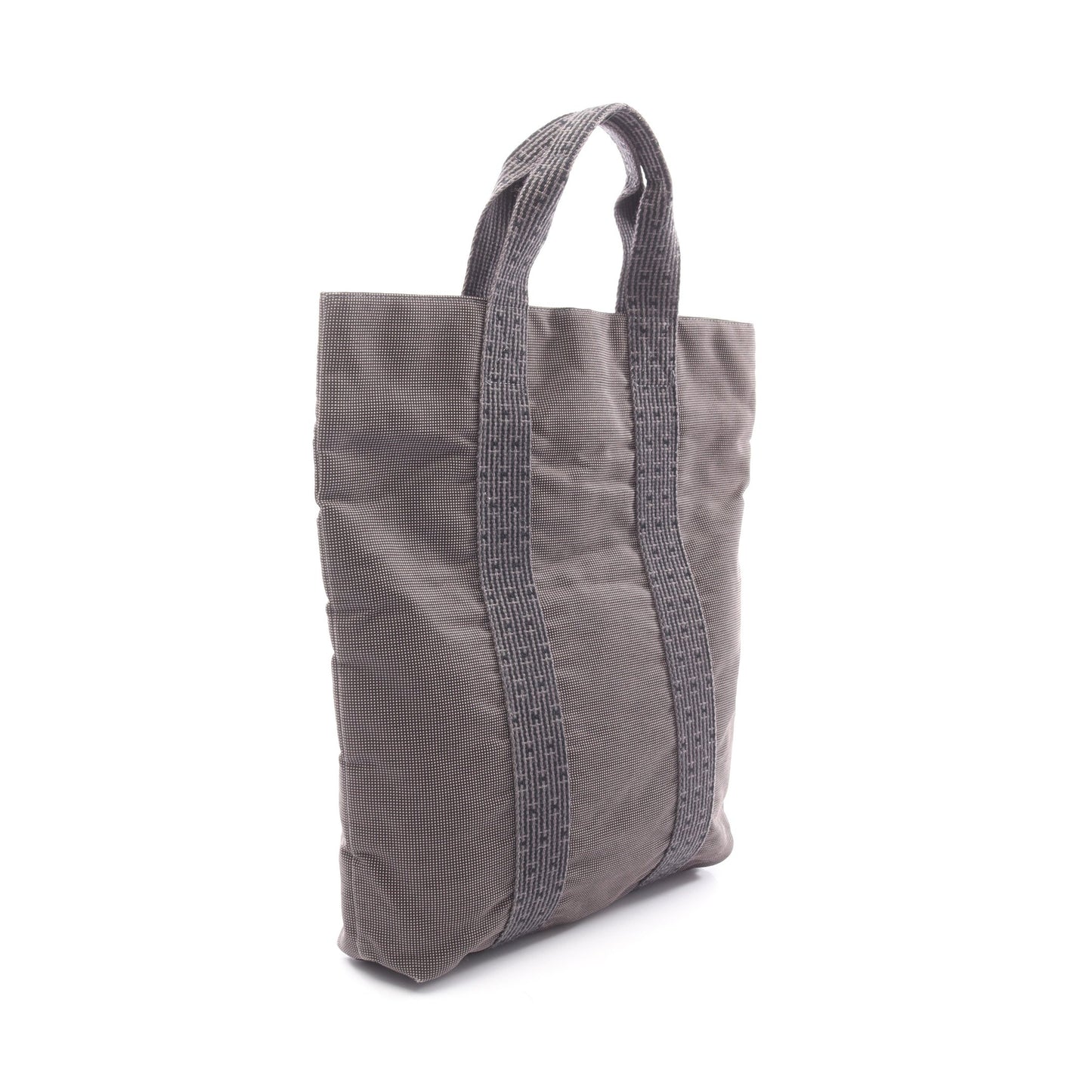 エールライン カバス ハンドバッグ トートバッグ ナイロンキャンバス ダークグレー シルバー金具 エルメス バッグ HERMES