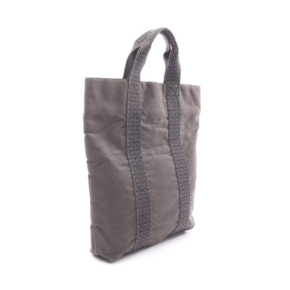 エールライン カバス ハンドバッグ トートバッグ ナイロンキャンバス ダークグレー シルバー金具 エルメス バッグ HERMES