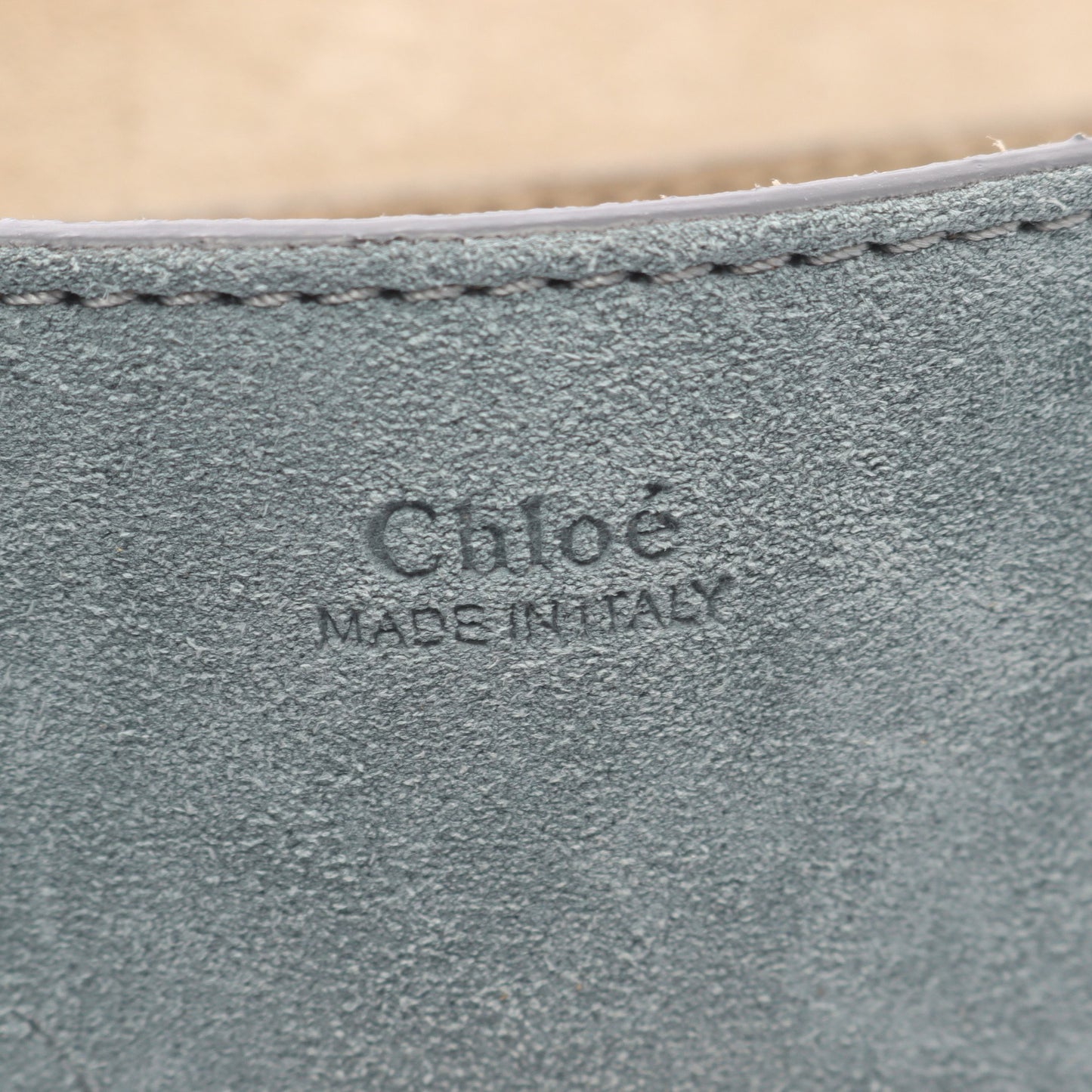 Drew ドリュー チェーンショルダーバッグ レザー スエード ブルーグレー クロエ バッグ Chloe