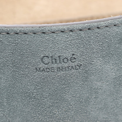 Drew ドリュー チェーンショルダーバッグ レザー スエード ブルーグレー クロエ バッグ Chloe