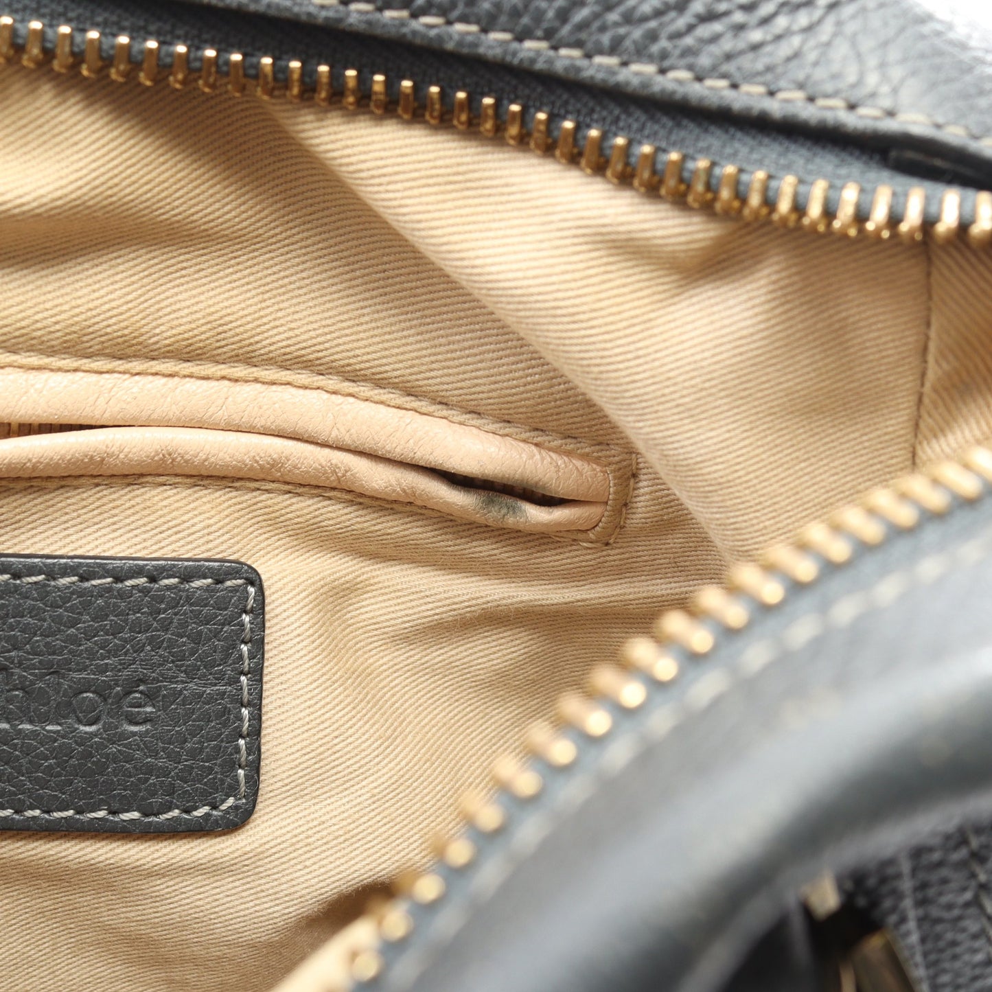 パラティ スモール ハンドバッグ レザー グレー 2WAY クロエ バッグ Chloe