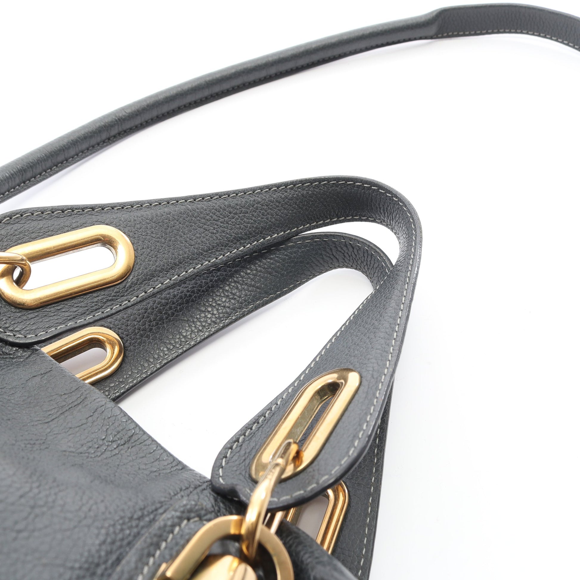 パラティ スモール ハンドバッグ レザー グレー 2WAY クロエ バッグ Chloe