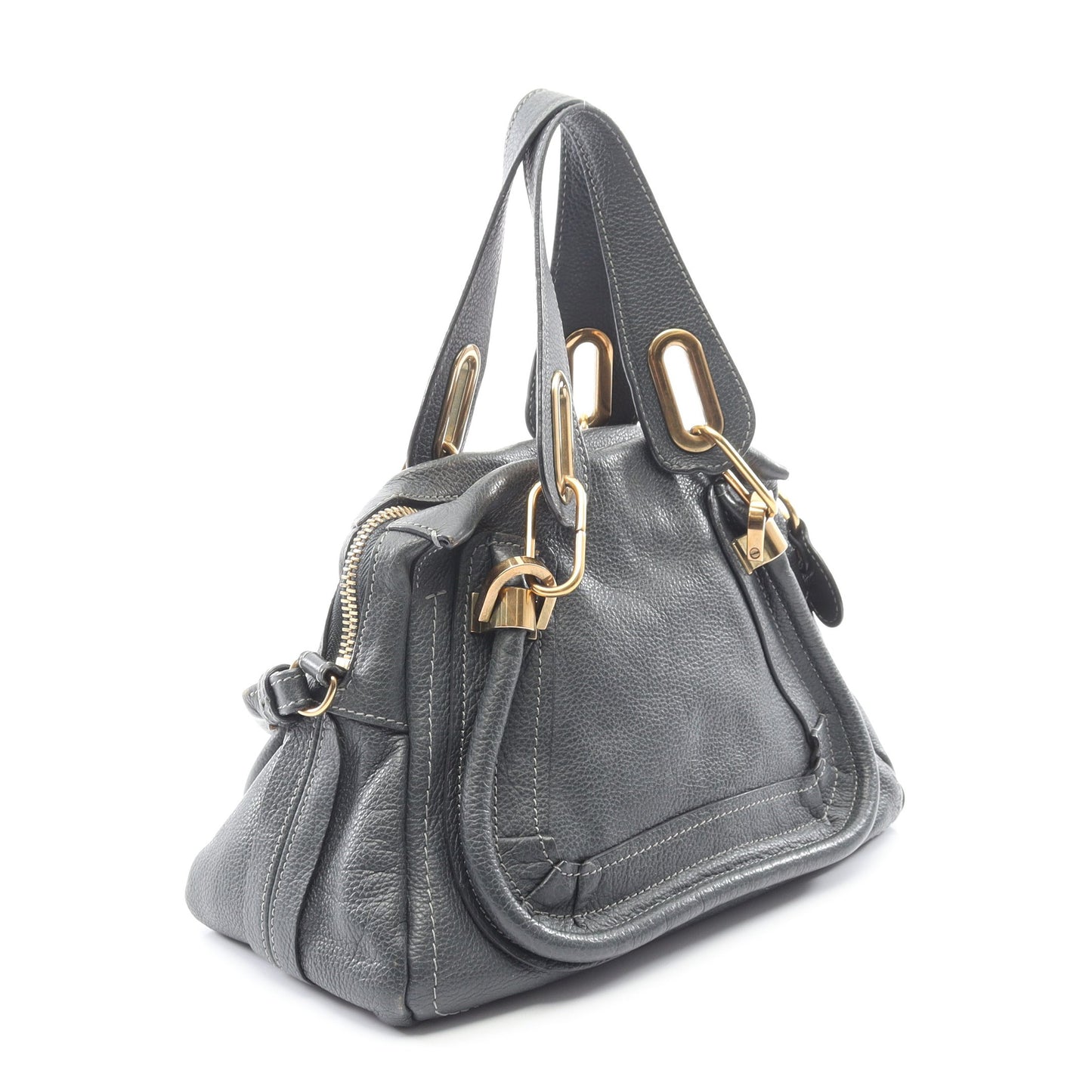 パラティ スモール ハンドバッグ レザー グレー 2WAY クロエ バッグ Chloe