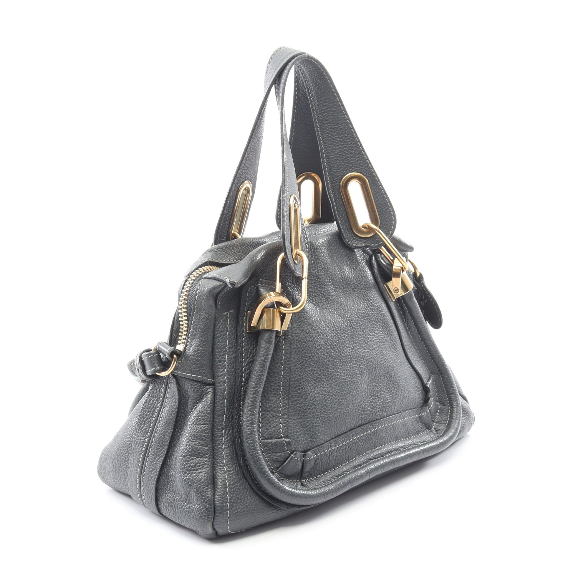 パラティ スモール ハンドバッグ レザー グレー 2WAY クロエ バッグ Chloe