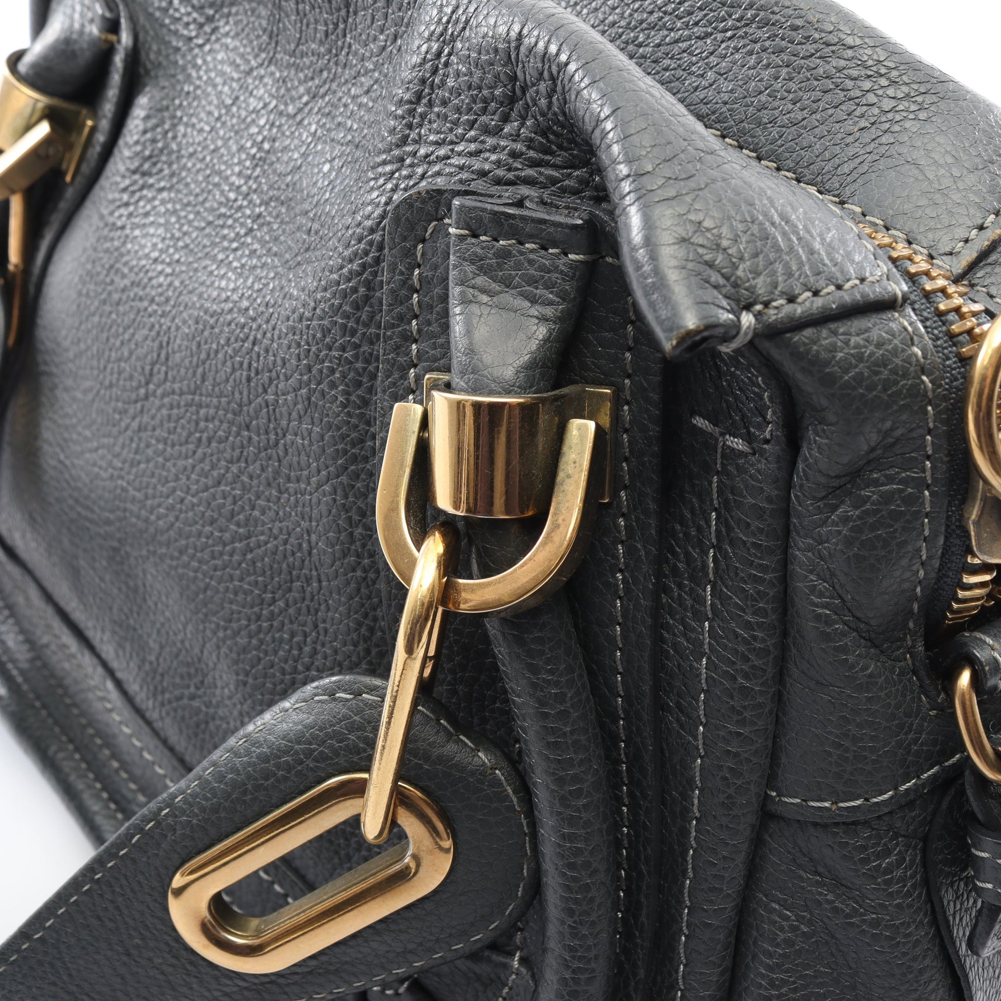 パラティ スモール ハンドバッグ レザー グレー 2WAY クロエ バッグ Chloe