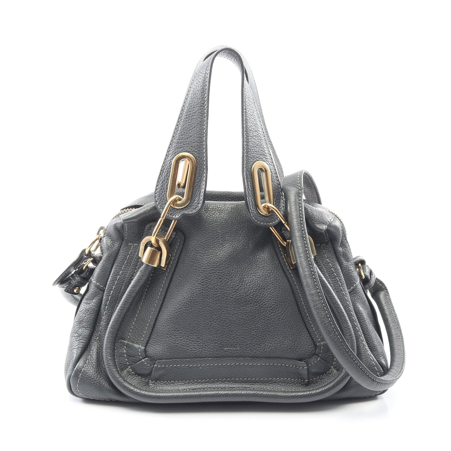 パラティ スモール ハンドバッグ レザー グレー 2WAY クロエ バッグ Chloe