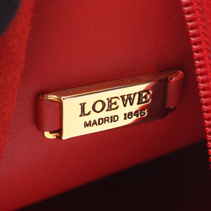 アントン バックパック リュックサック レザー レッド ロエベ バッグ LOEWE
