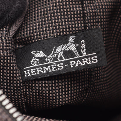 エールラインMM ハンドバッグ トートバッグ ナイロンキャンバス ダークグレー シルバー金具 エルメス バッグ HERMES