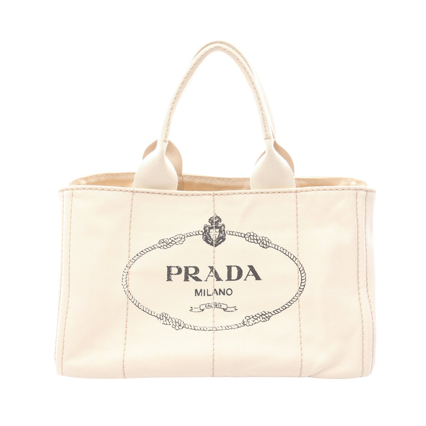 カナパ ハンドバッグ トートバッグ キャンバス オフホワイト プラダ バッグ PRADA