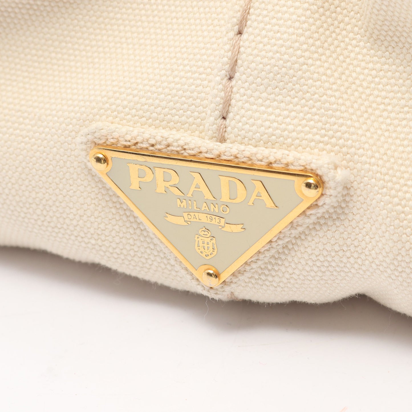 カナパ ハンドバッグ トートバッグ キャンバス オフホワイト プラダ バッグ PRADA