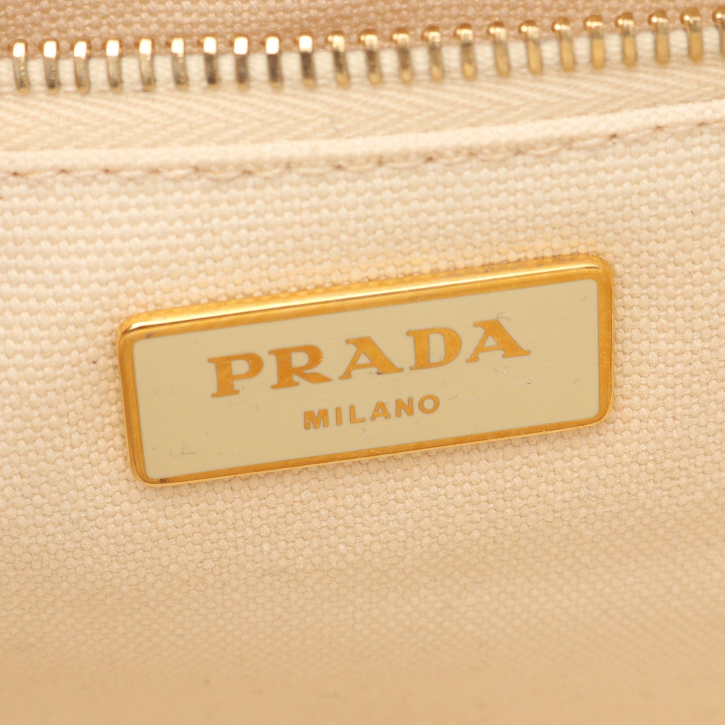 カナパ ハンドバッグ トートバッグ キャンバス オフホワイト プラダ バッグ PRADA