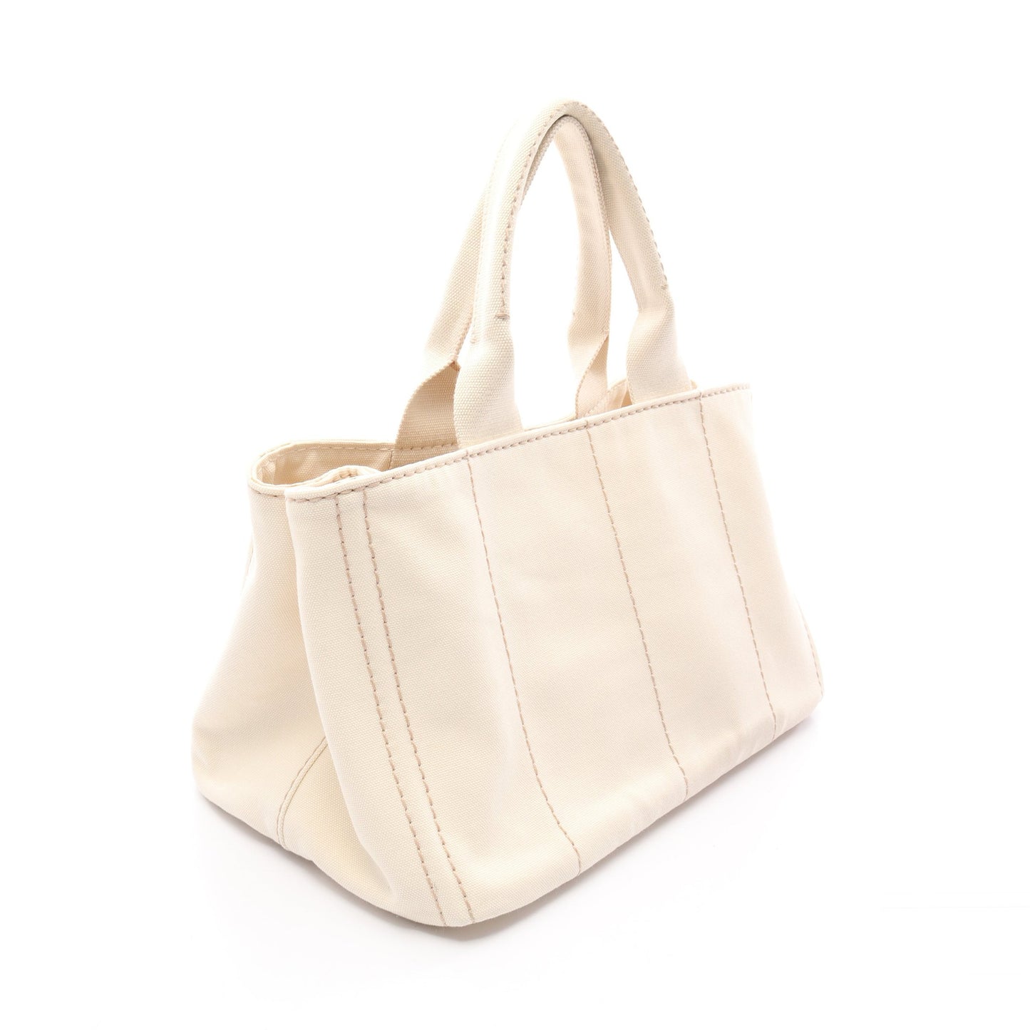 カナパ ハンドバッグ トートバッグ キャンバス オフホワイト プラダ バッグ PRADA