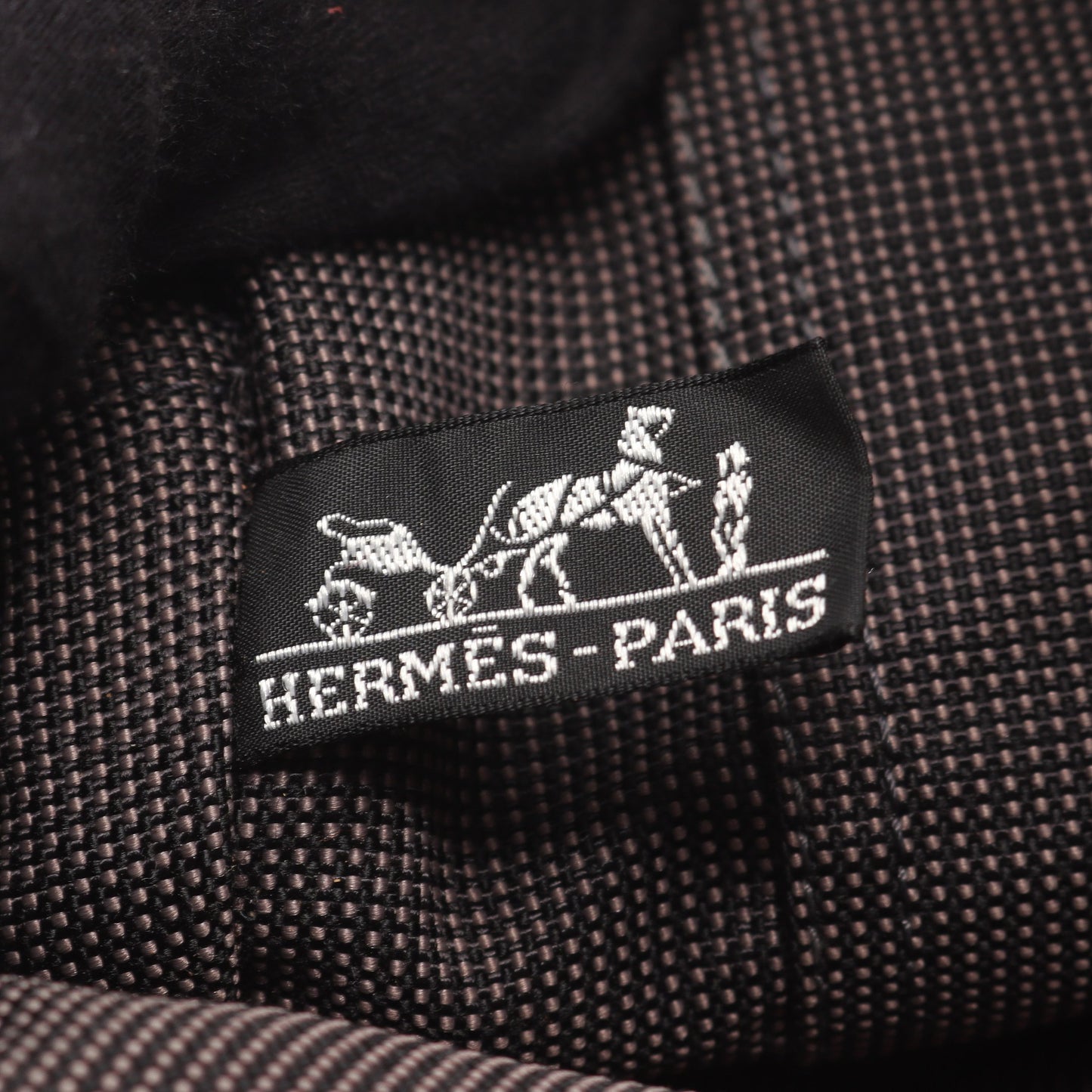 エールラインMM ハンドバッグ トートバッグ ナイロンキャンバス ダークグレー シルバー金具 エルメス バッグ HERMES