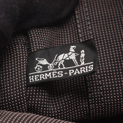 エールラインMM ハンドバッグ トートバッグ ナイロンキャンバス ダークグレー シルバー金具 エルメス バッグ HERMES