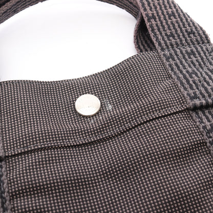 エールラインMM ハンドバッグ トートバッグ ナイロンキャンバス ダークグレー シルバー金具 エルメス バッグ HERMES