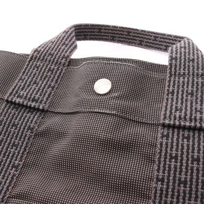 エールラインMM ハンドバッグ トートバッグ ナイロンキャンバス ダークグレー シルバー金具 エルメス バッグ HERMES