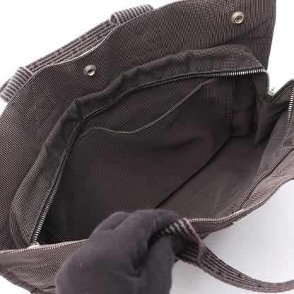 エールラインMM ハンドバッグ トートバッグ ナイロンキャンバス ダークグレー シルバー金具 エルメス バッグ HERMES
