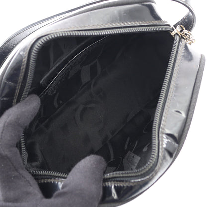 ヴァラリボン ショルダーバッグ エナメルレザー ブラック サルヴァトーレフェラガモ バッグ Salvatore Ferragamo