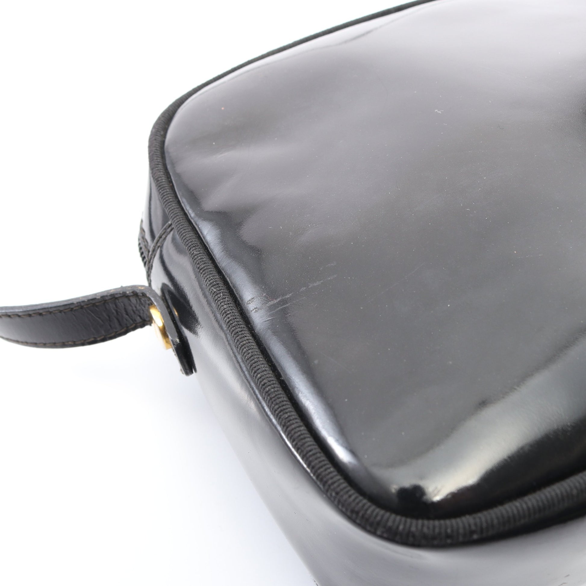 ヴァラリボン ショルダーバッグ エナメルレザー ブラック サルヴァトーレフェラガモ バッグ Salvatore Ferragamo