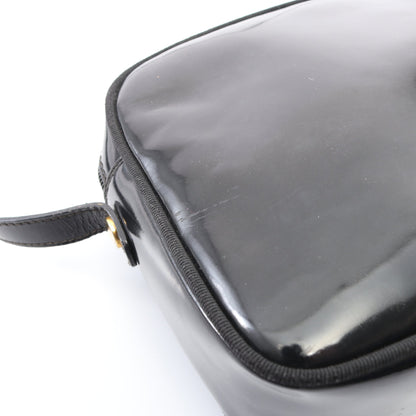 ヴァラリボン ショルダーバッグ エナメルレザー ブラック サルヴァトーレフェラガモ バッグ Salvatore Ferragamo