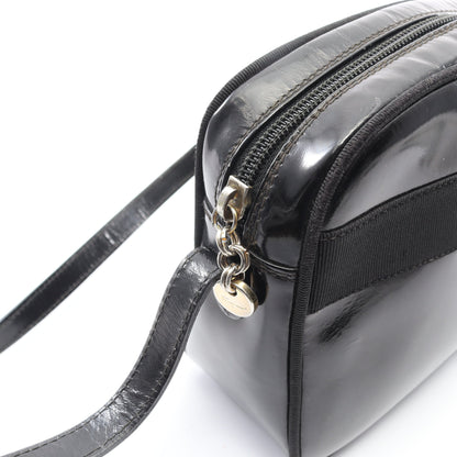 ヴァラリボン ショルダーバッグ エナメルレザー ブラック サルヴァトーレフェラガモ バッグ Salvatore Ferragamo
