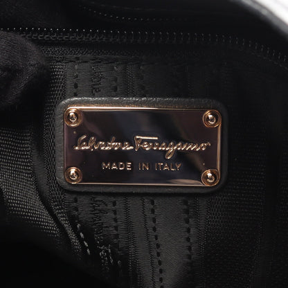 ダブルガンチーニ チェーンハンドバッグ チェーントートバッグ レザー グレー サルヴァトーレフェラガモ バッグ Salvatore Ferragamo