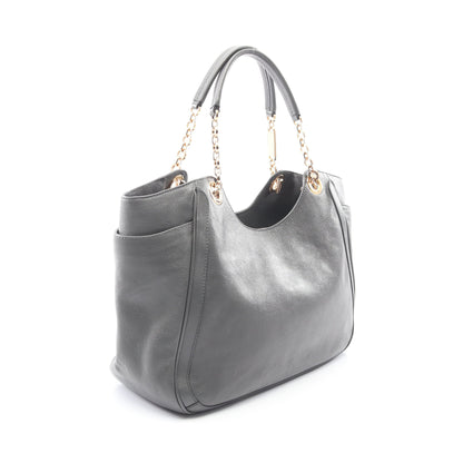 ダブルガンチーニ チェーンハンドバッグ チェーントートバッグ レザー グレー サルヴァトーレフェラガモ バッグ Salvatore Ferragamo