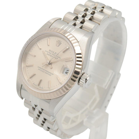 デイトジャスト Y番 シルバー バー レディース 腕時計 自動巻き K18WG SS シルバー ホワイトゴールド Y番2002年～2003年製 ロレックス