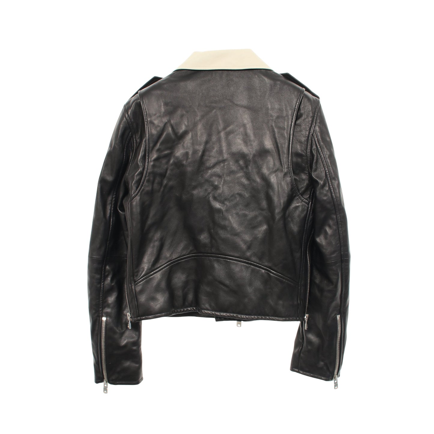 ツートンライダースジャケット レザージャケット レザー ブラック アイボリー アミリ アウター AMIRI