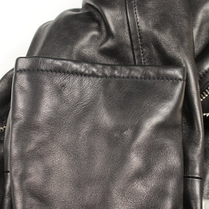 ツートンライダースジャケット レザージャケット レザー ブラック アイボリー アミリ アウター AMIRI