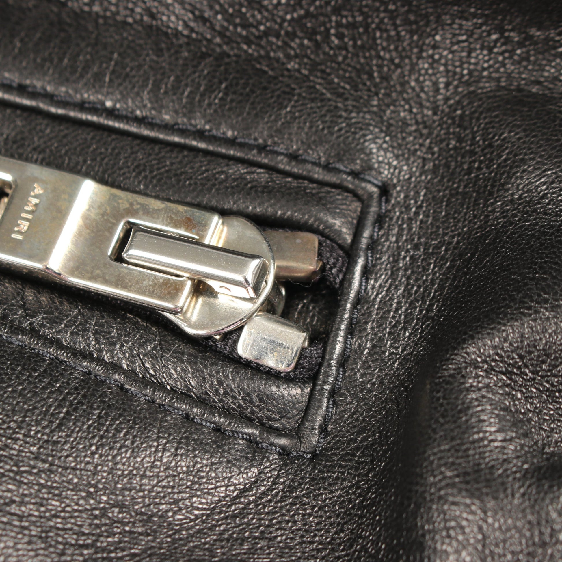 ツートンライダースジャケット レザージャケット レザー ブラック アイボリー アミリ アウター AMIRI