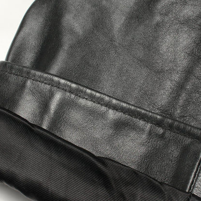 ライダースジャケット レザー ブラック オフホワイト セリーヌ アウター CELINE