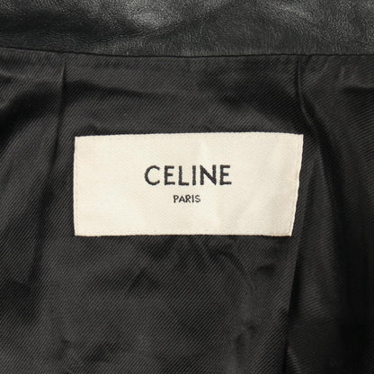 ライダースジャケット レザー ブラック オフホワイト セリーヌ アウター CELINE