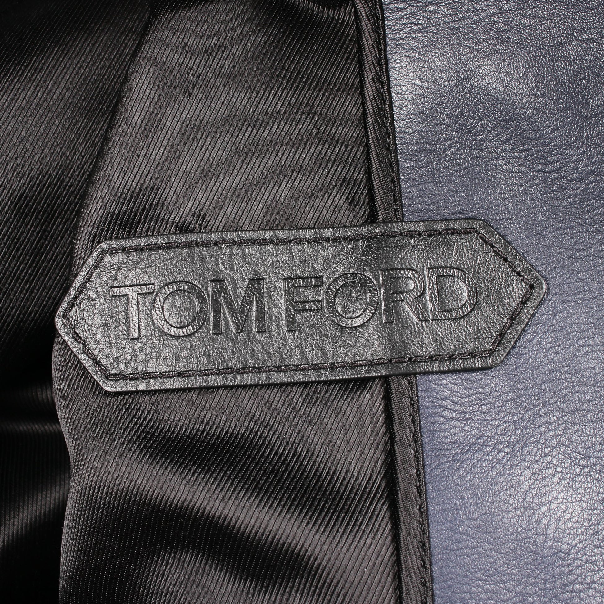 ライダースジャケット レザー ネイビー トムフォード アウター TOM FORD