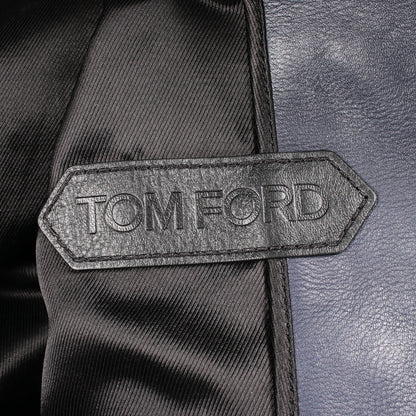 ライダースジャケット レザー ネイビー トムフォード アウター TOM FORD