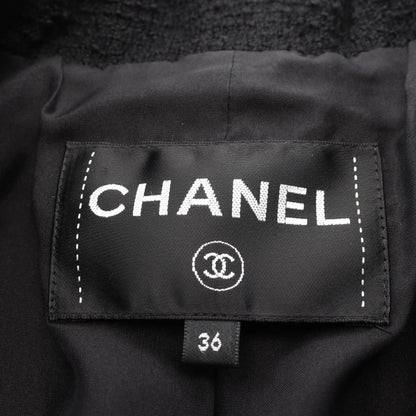 ツイード テーラードジャケット ウール ブラック シャネル アウター CHANEL