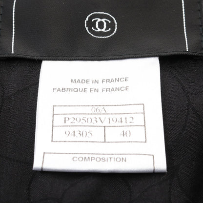ツイード テーラードジャケット ヘリンボーン ウール ブラック 06A シャネル アウター CHANEL