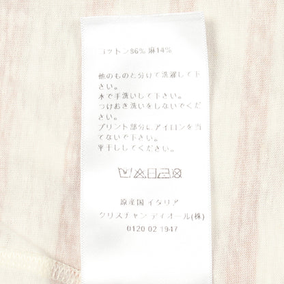 長袖Tシャツ ボーダー コットン ホワイト ピンク クリスチャンディオール トップス Christian Dior