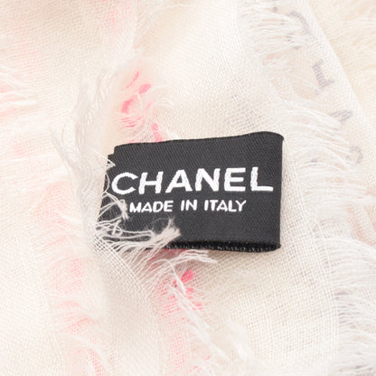 テキスト ストール カシミヤ シルク アイボリー グレー ピンク シャネル 財布・小物 CHANEL
