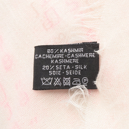 テキスト ストール カシミヤ シルク アイボリー グレー ピンク シャネル 財布・小物 CHANEL