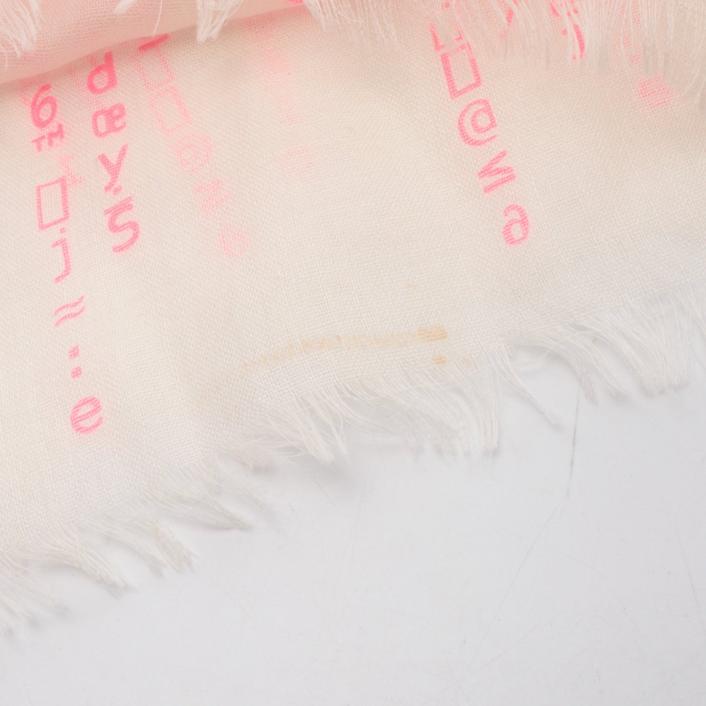 テキスト ストール カシミヤ シルク アイボリー グレー ピンク シャネル 財布・小物 CHANEL