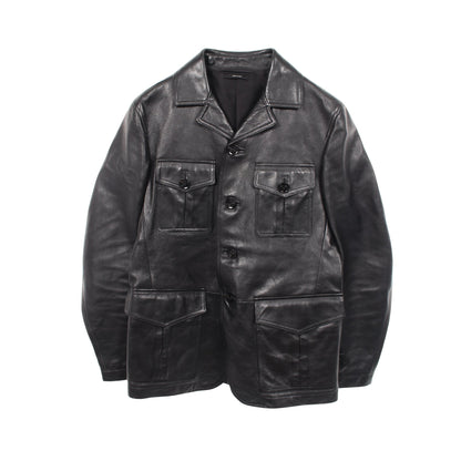 レザージャケット ラムレザー ブラック トムフォード アウター TOM FORD